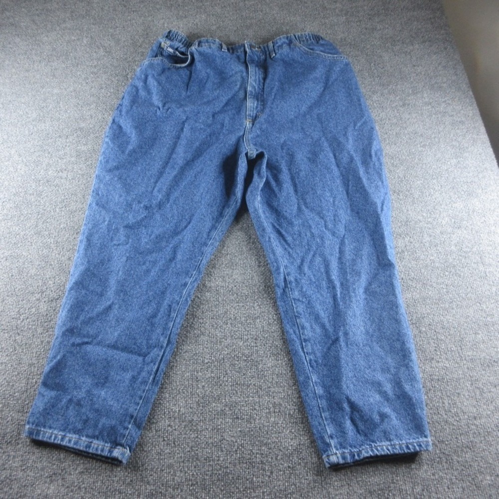 VINTAGE Lee Jeans Womens 33x26‎ Blue Elastic Waist Denim Medium Wash USA 90s